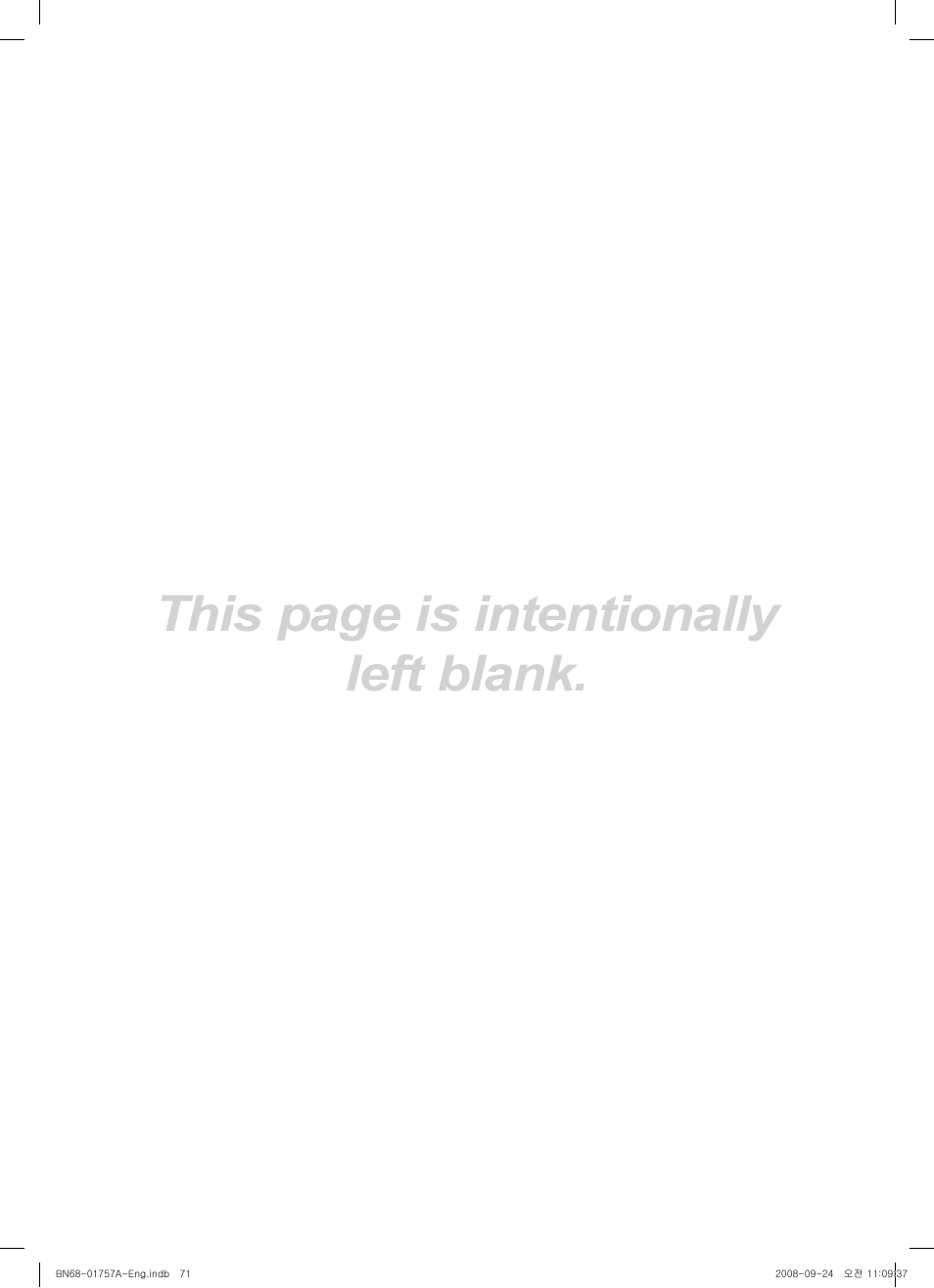This page is intentionally left blank | Samsung PS63A756T1MXXC User Manual | Page 71 / 337