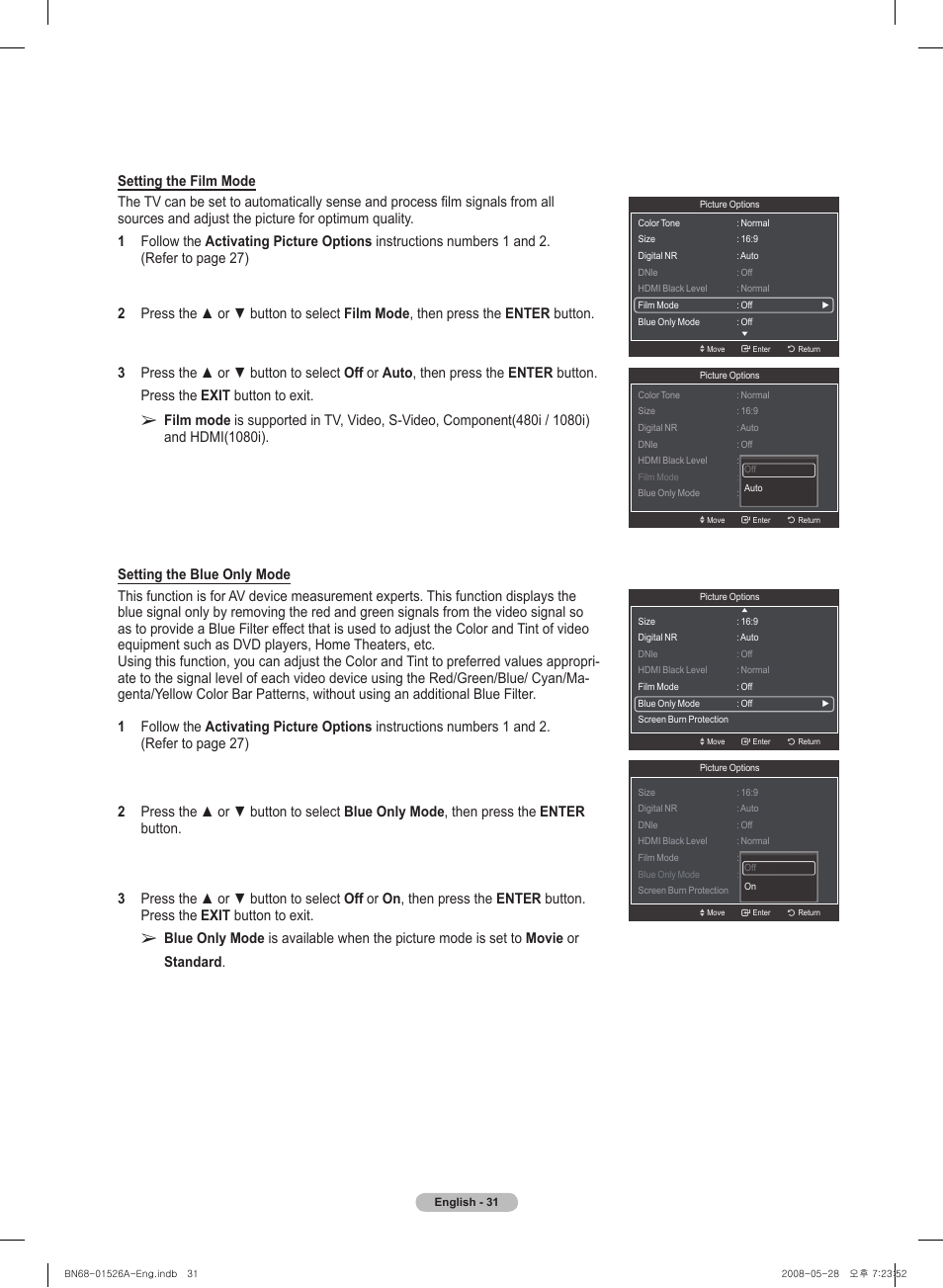 Samsung PN50A530S2FXZA User Manual | Page 31 / 168