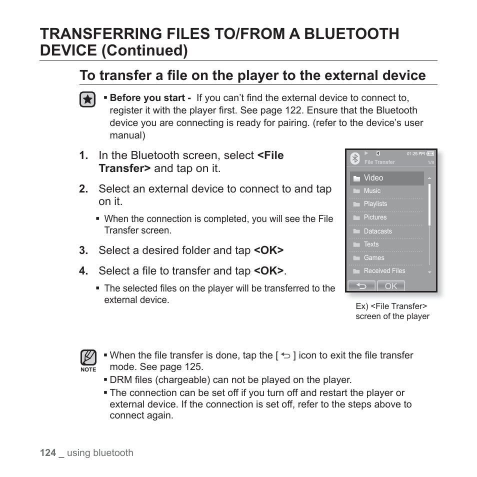 Samsung YP-P2JCB-XAA User Manual | Page 124 / 138