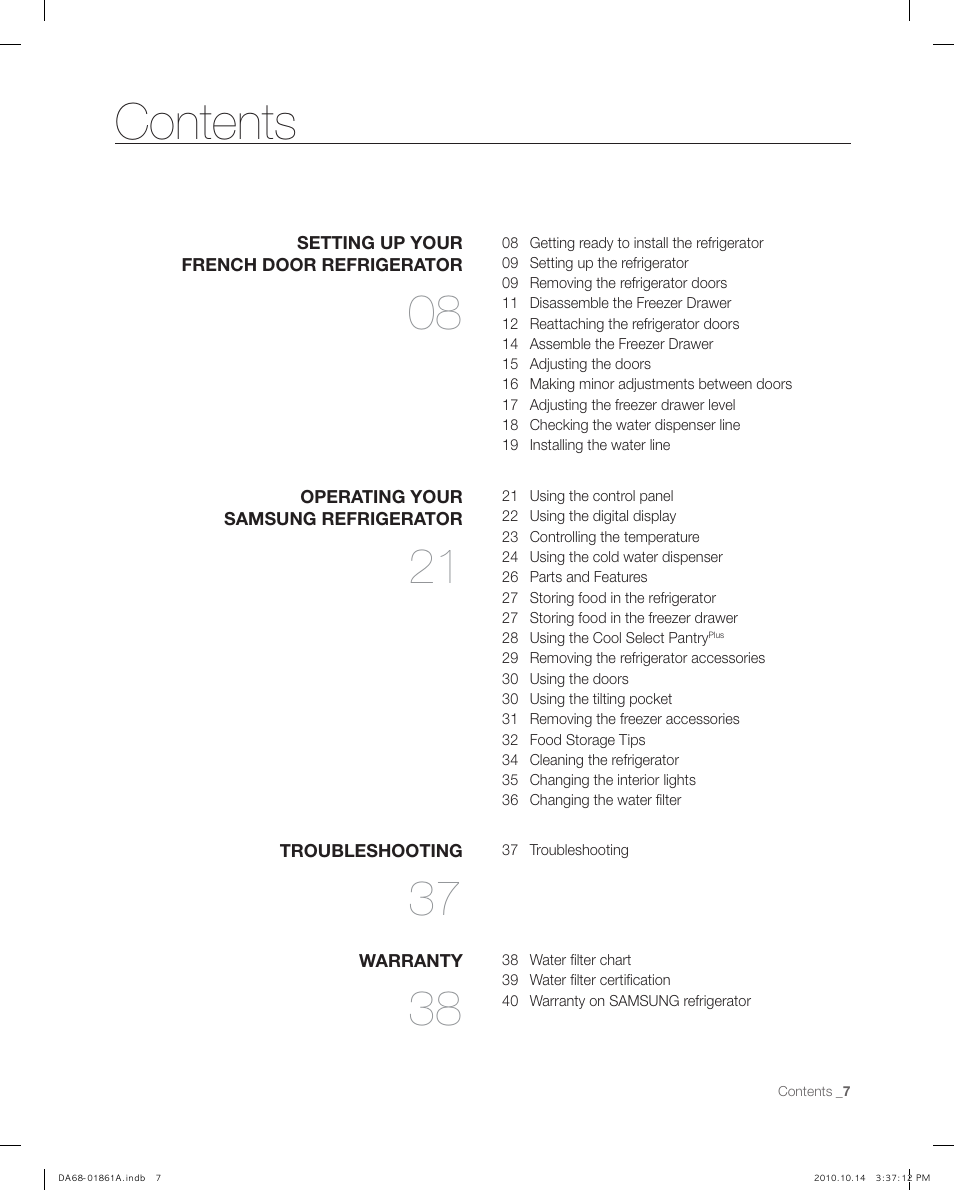 Samsung RF268ACBP-XAA User Manual | Page 7 / 42