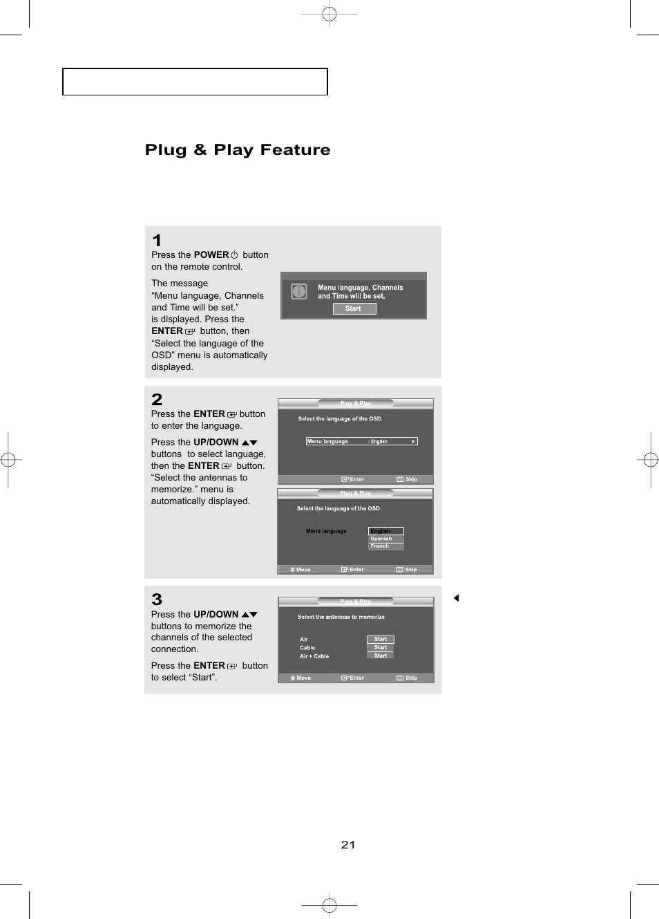 Plug & play feature | Samsung LNR469DX-XAA User Manual | Page 27 / 134