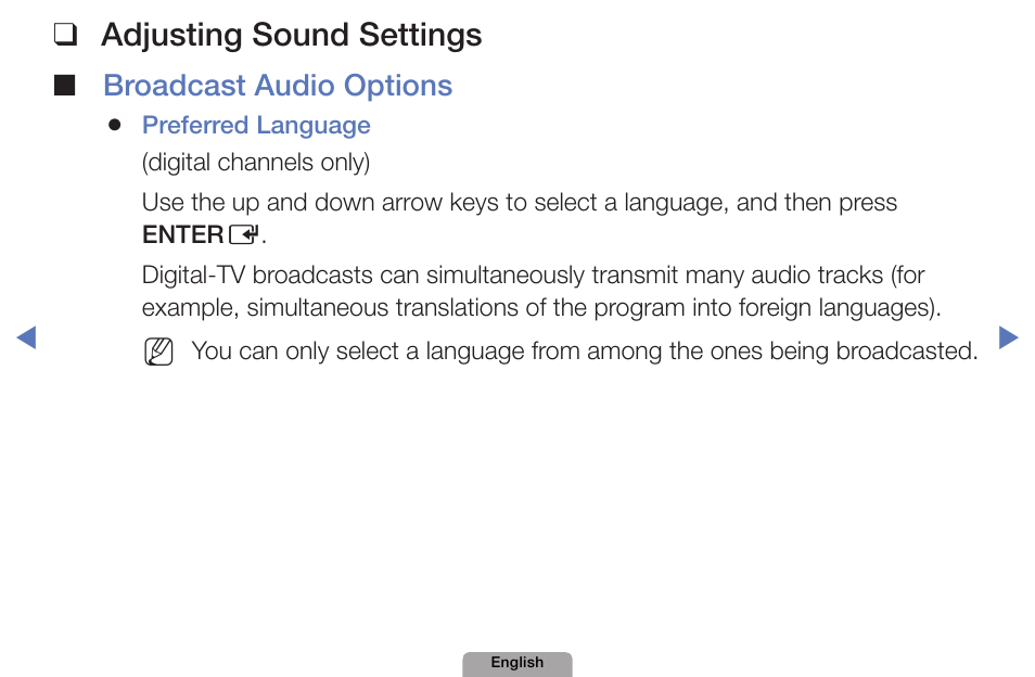 Adjusting❑sound❑settings | Samsung UN32D4000NDXZA User Manual | Page 46 / 201