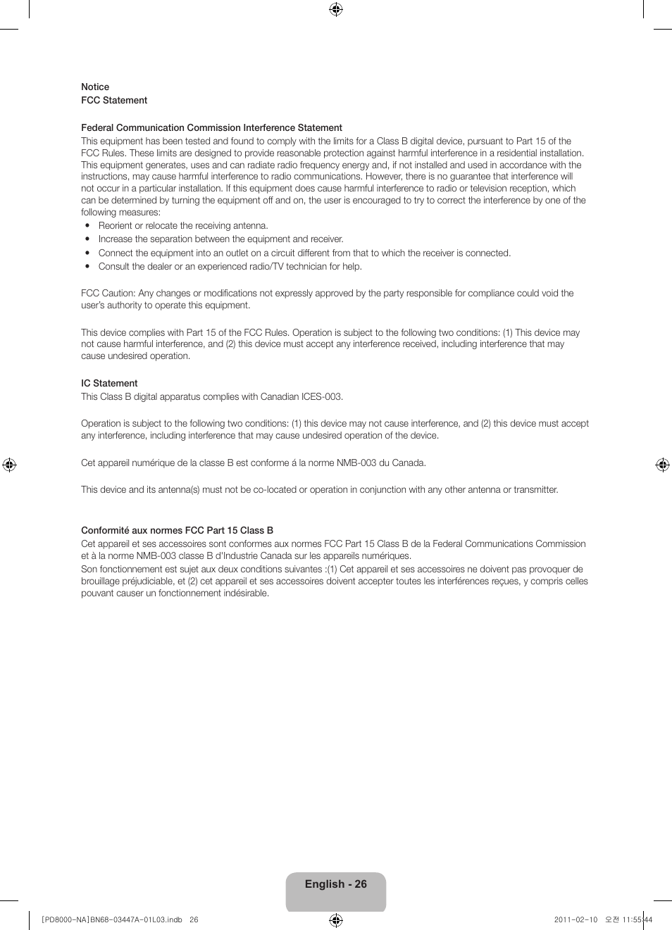 Samsung PN51D8000FFXZA User Manual | Page 26 / 74