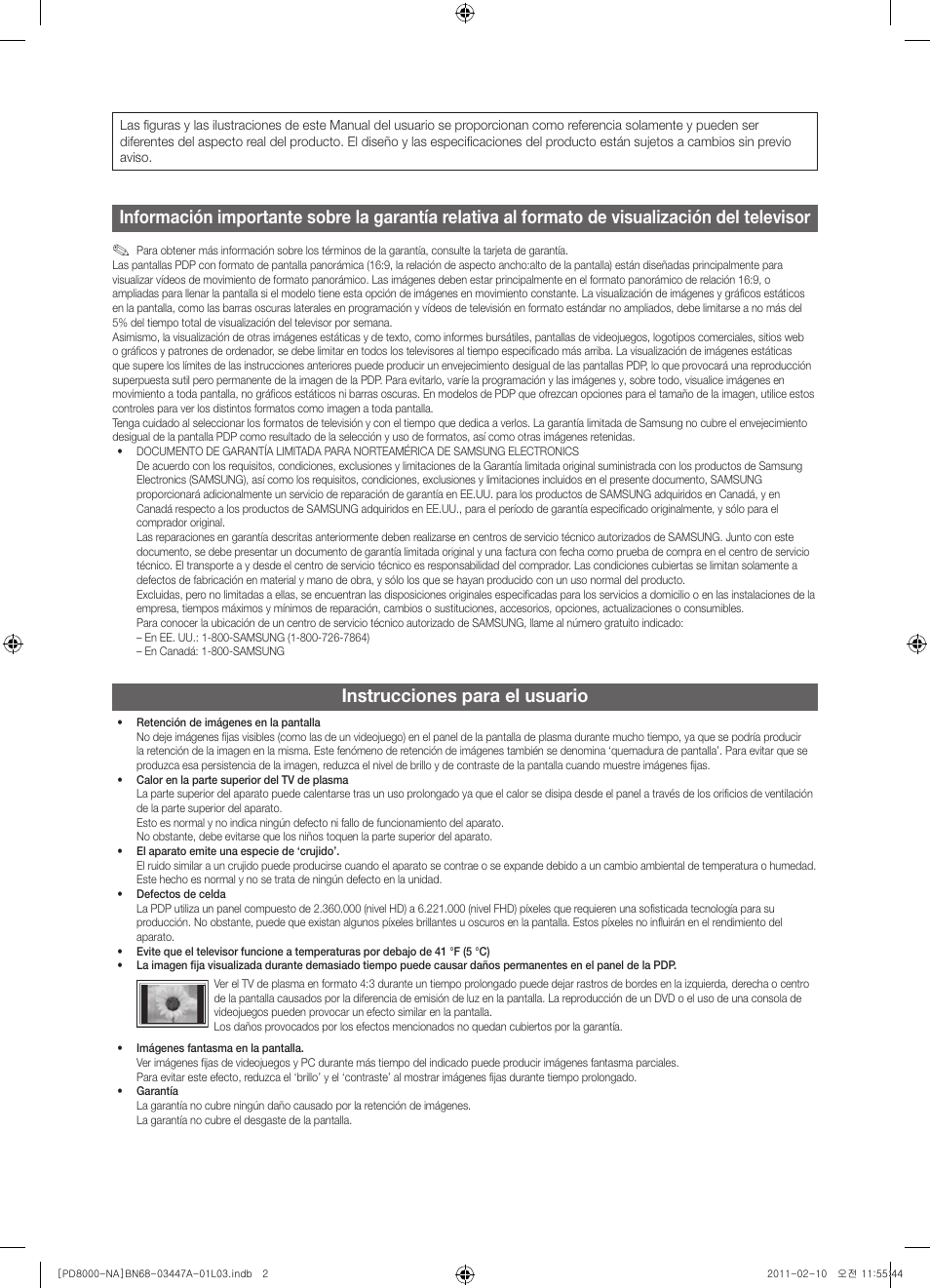 Instrucciones para el usuario | Samsung PN51D8000FFXZA User Manual | Page 27 / 74