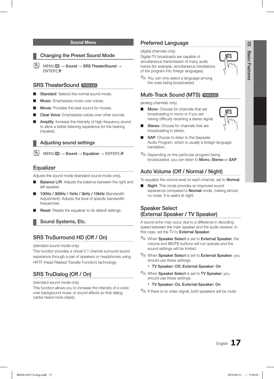 Samsung LN40C560J2FXZA User Manual | Page 17 / 59
