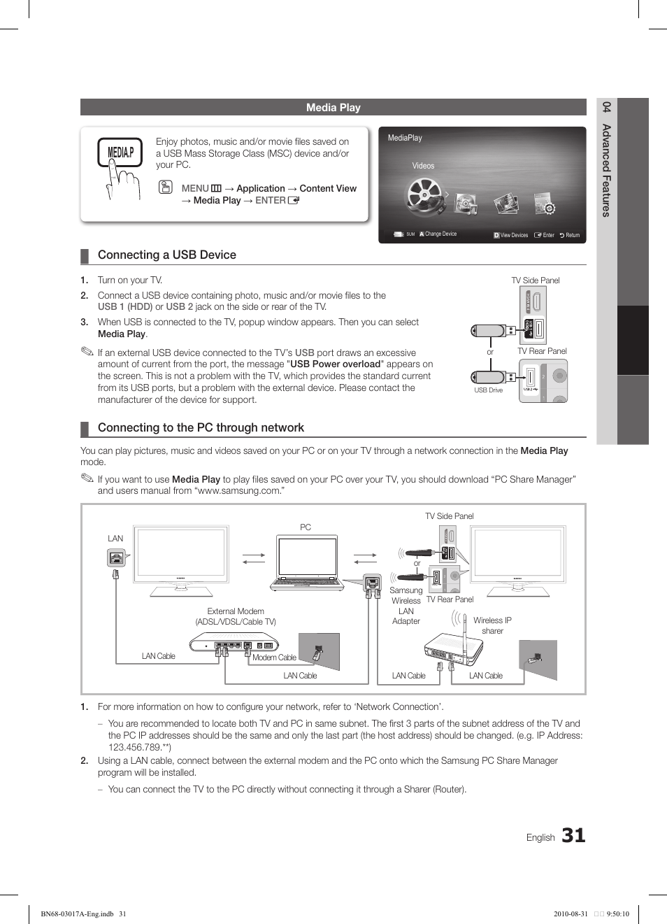 Samsung LN40C560J2FXZA User Manual | Page 31 / 59