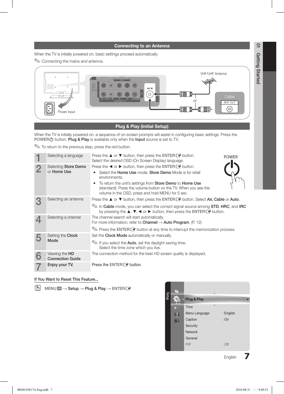 Samsung LN40C560J2FXZA User Manual | Page 7 / 59