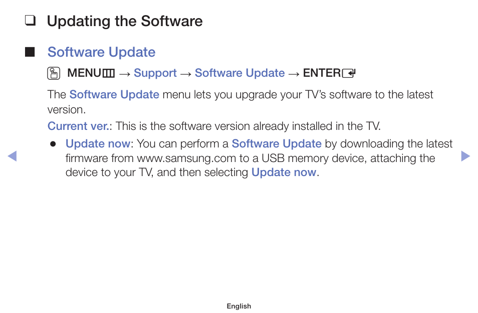 Updating the software, Software update o | Samsung PN51F5300AFXZA User Manual | Page 123 / 157