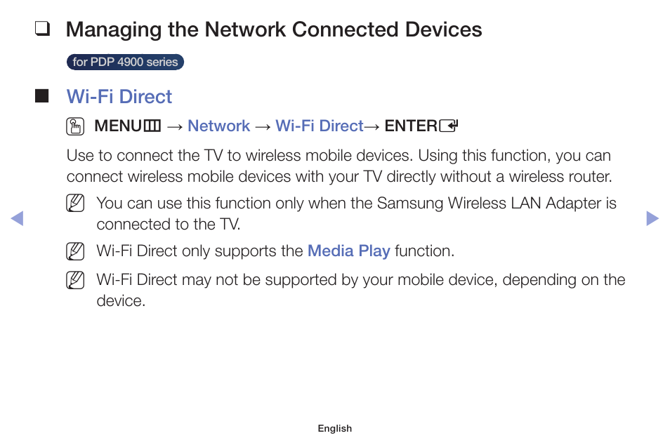 Managing the network connected devices | Samsung PN51F5300AFXZA User Manual | Page 146 / 157