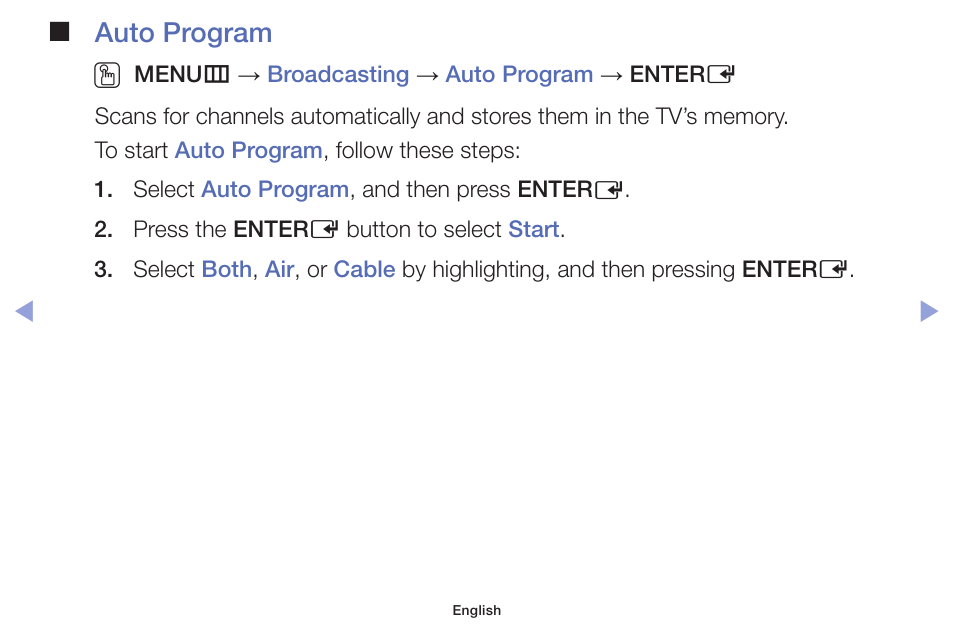 Auto program o | Samsung PN51F5300AFXZA User Manual | Page 3 / 157