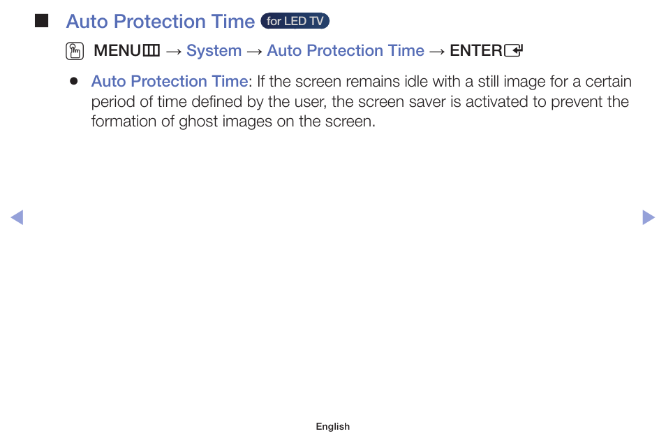 Auto protection time | Samsung PN51F5300AFXZA User Manual | Page 82 / 157