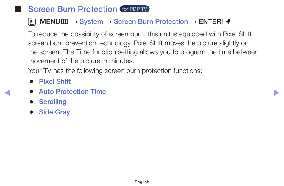 Screen burn protection | Samsung PN51F5300AFXZA User Manual | Page 83 / 157
