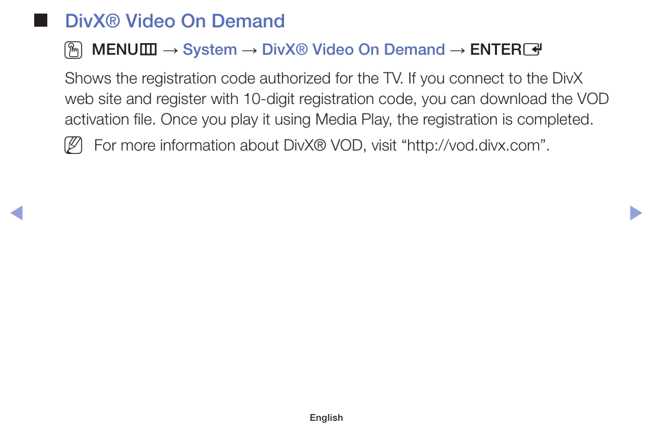 Divx® video on demand o | Samsung PN51F5300AFXZA User Manual | Page 89 / 157