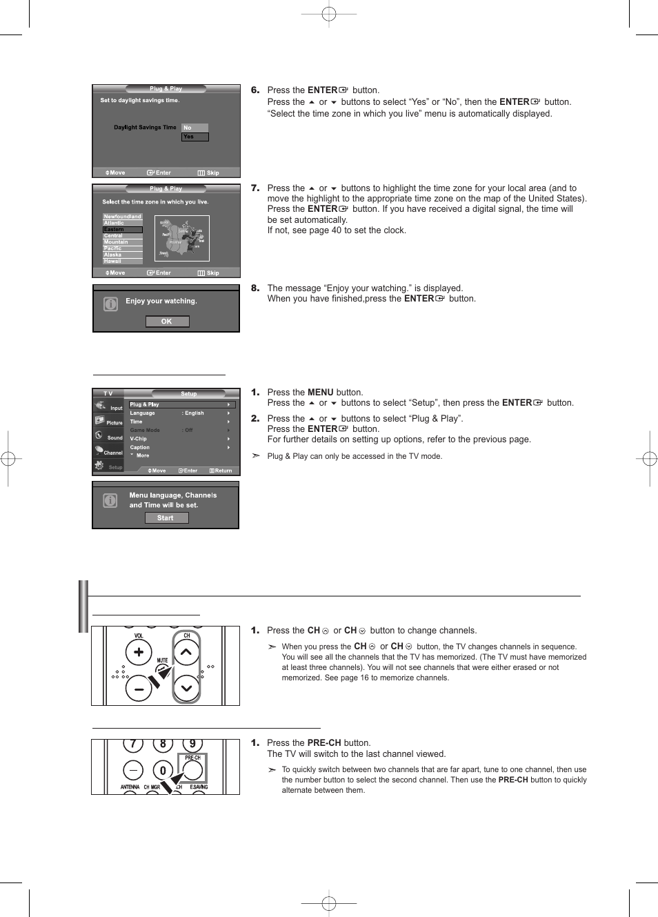 Changing channels | Samsung LNS3252DX-XAA User Manual | Page 16 / 186