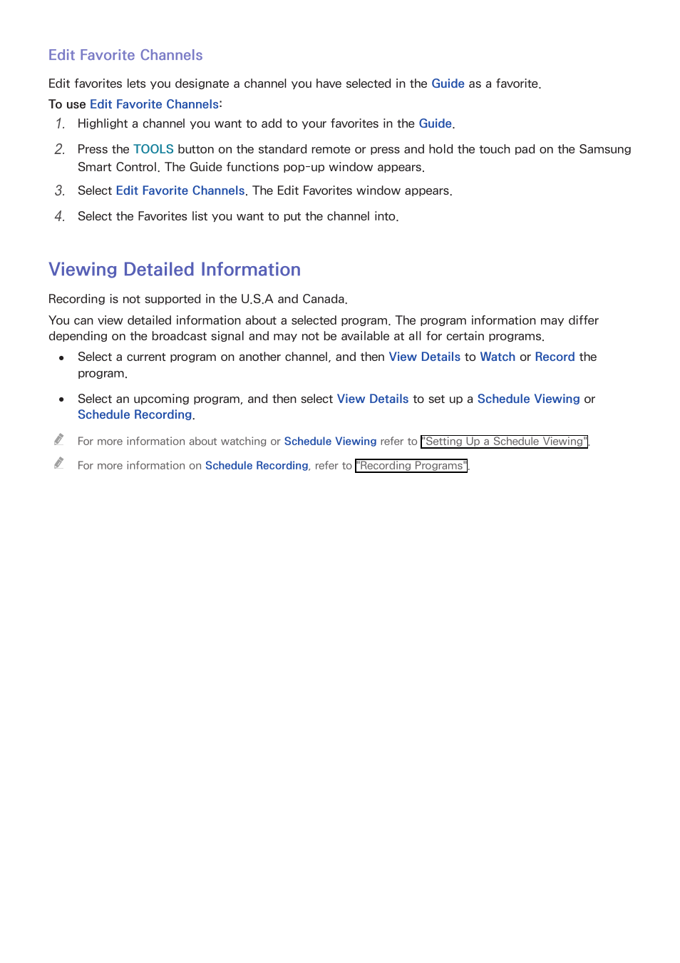 123 viewing detailed information, Viewing detailed information | Samsung UN78HU9000FXZA User Manual | Page 129 / 244