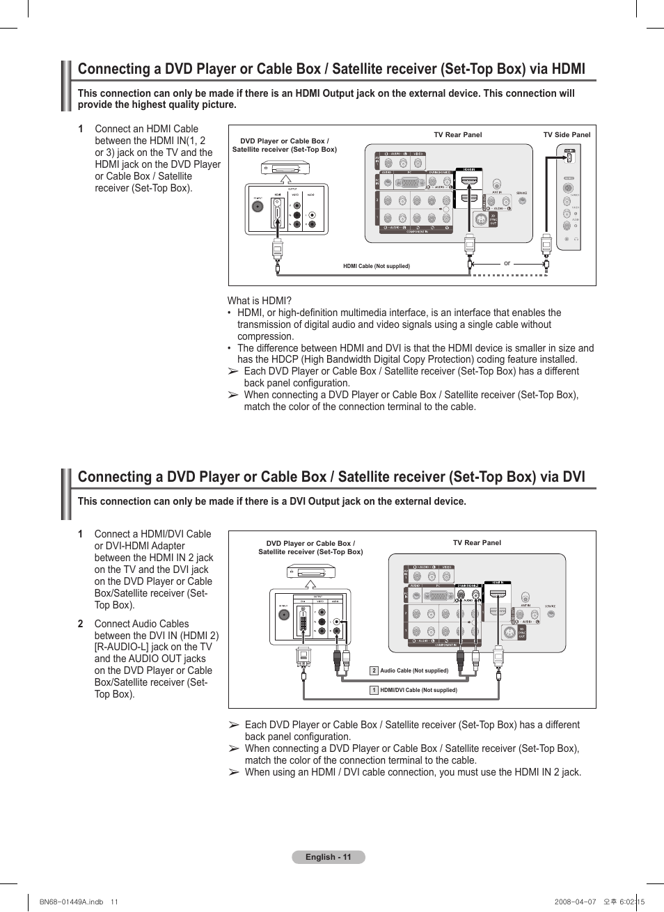 Samsung PL50A450P1XZP User Manual | Page 11 / 123