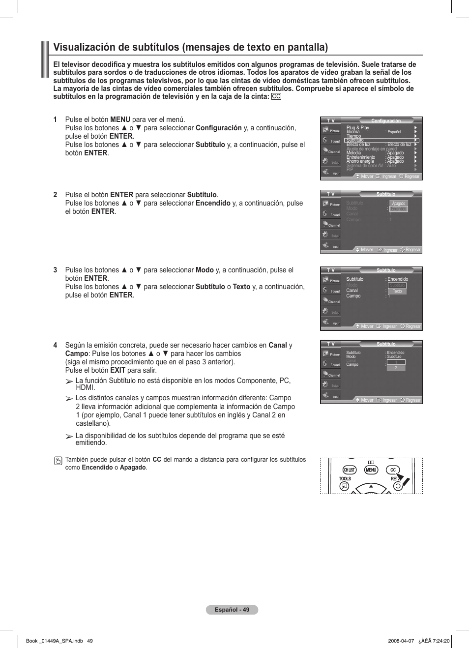Samsung PL50A450P1XZP User Manual | Page 111 / 123