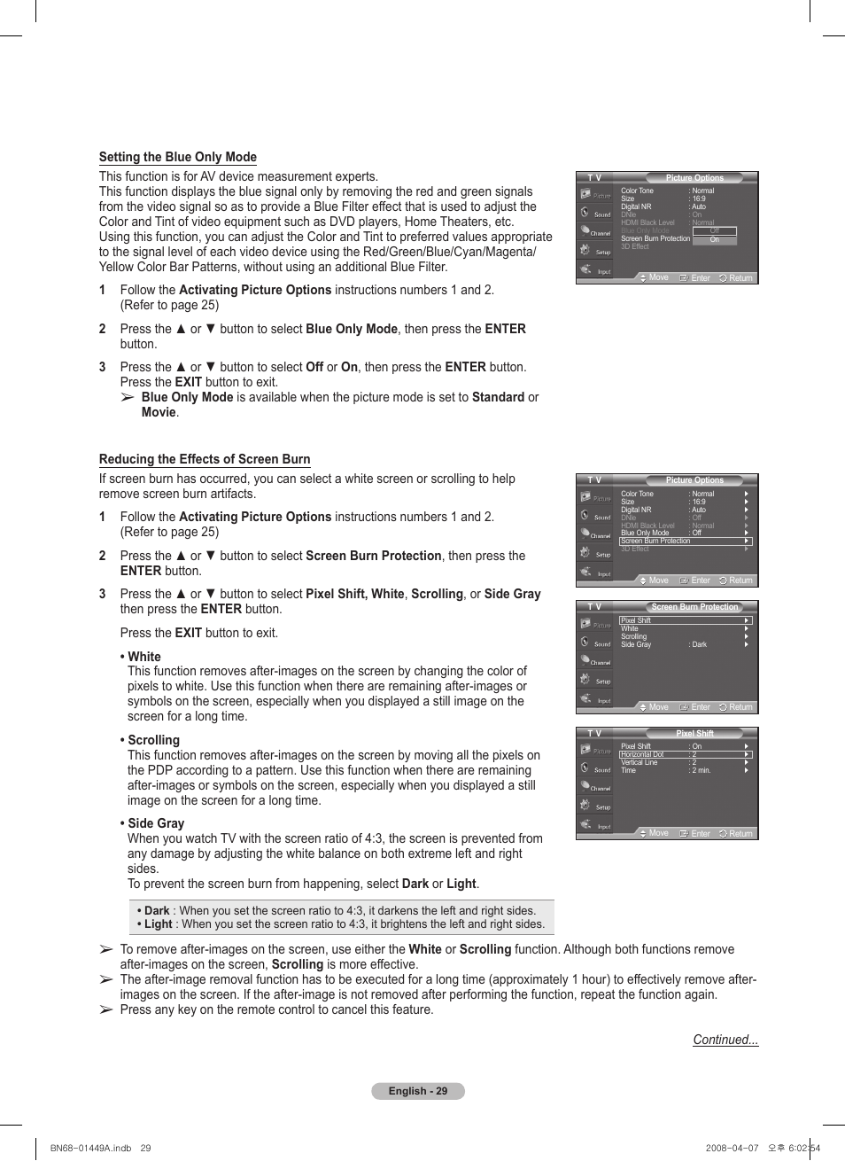 Samsung PL50A450P1XZP User Manual | Page 29 / 123