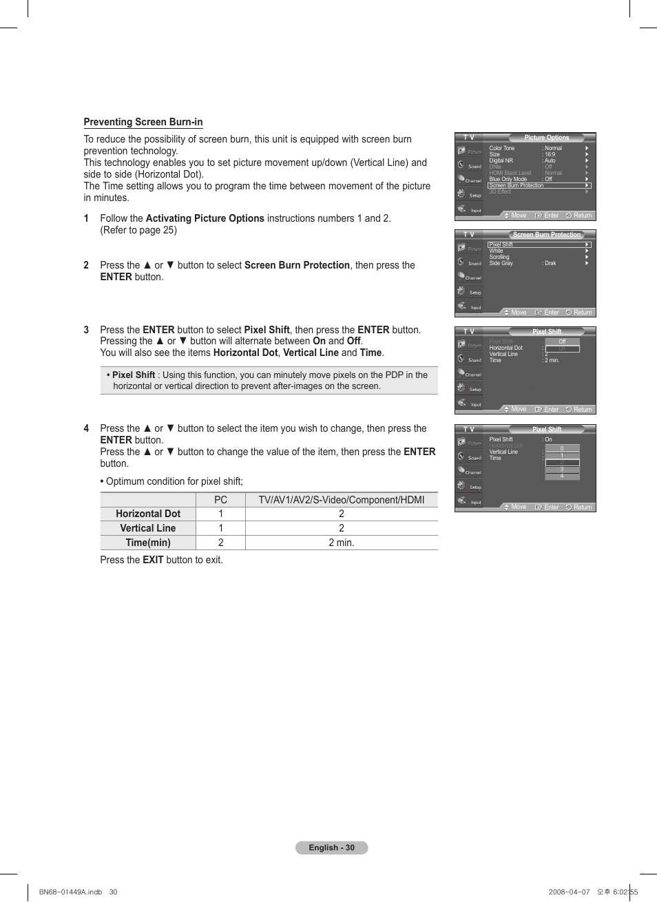 Samsung PL50A450P1XZP User Manual | Page 30 / 123