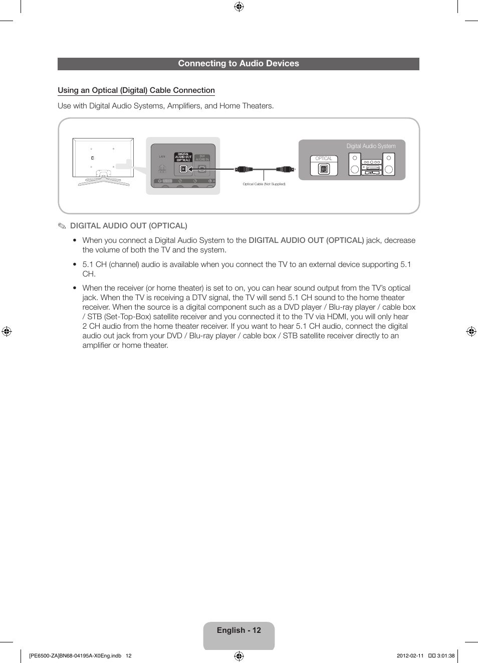 Samsung PN60E6500EFXZA User Manual | Page 12 / 43