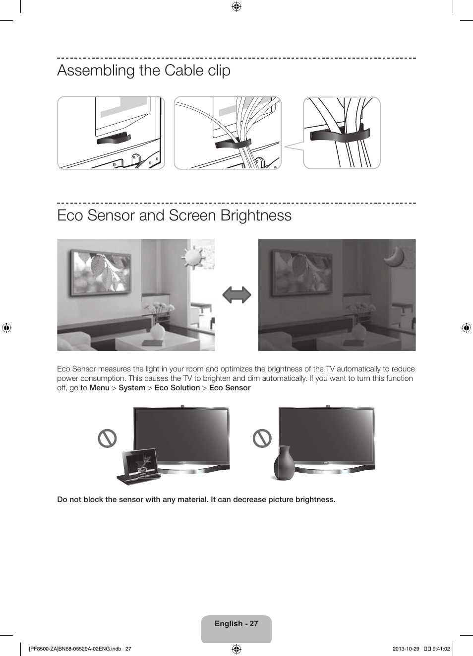 Samsung PN60F8500AFXZA User Manual | Page 27 / 38