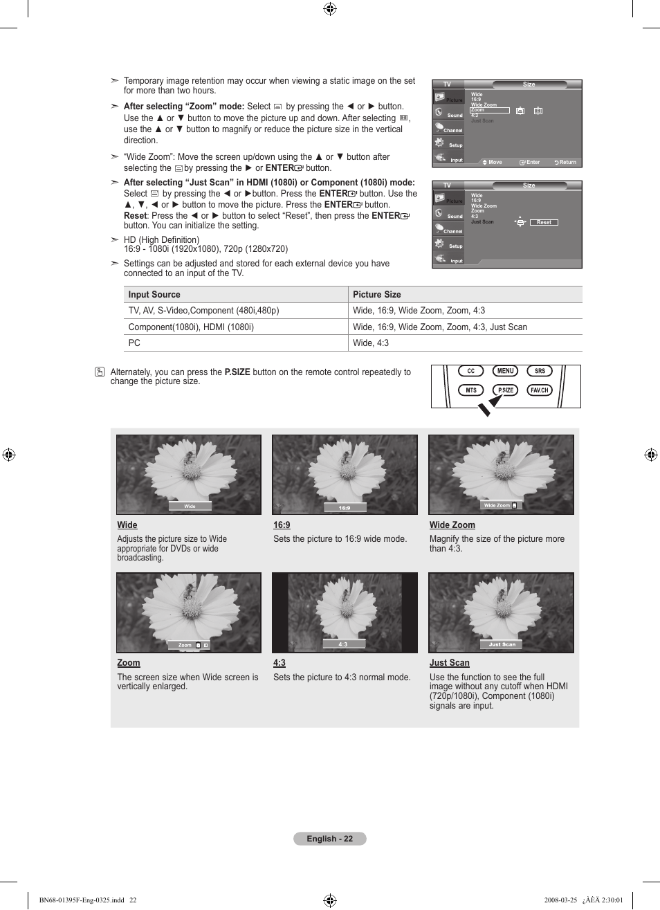 Samsung LN22A450C1XZP User Manual | Page 24 / 101