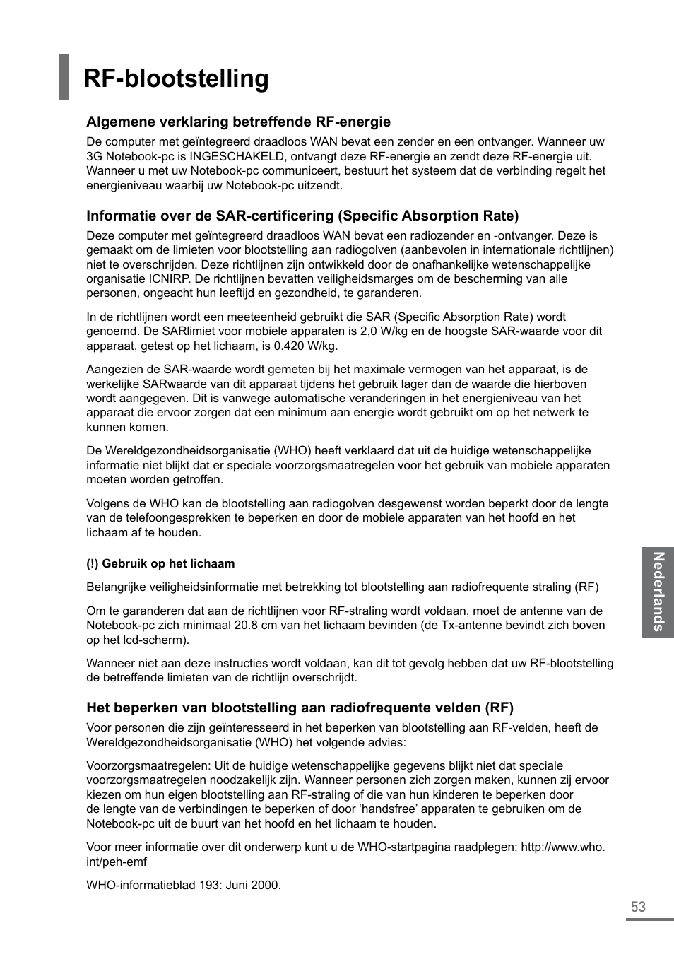 Rf-blootstelling | Samsung XE500C21-A04US User Manual | Page 53 / 87