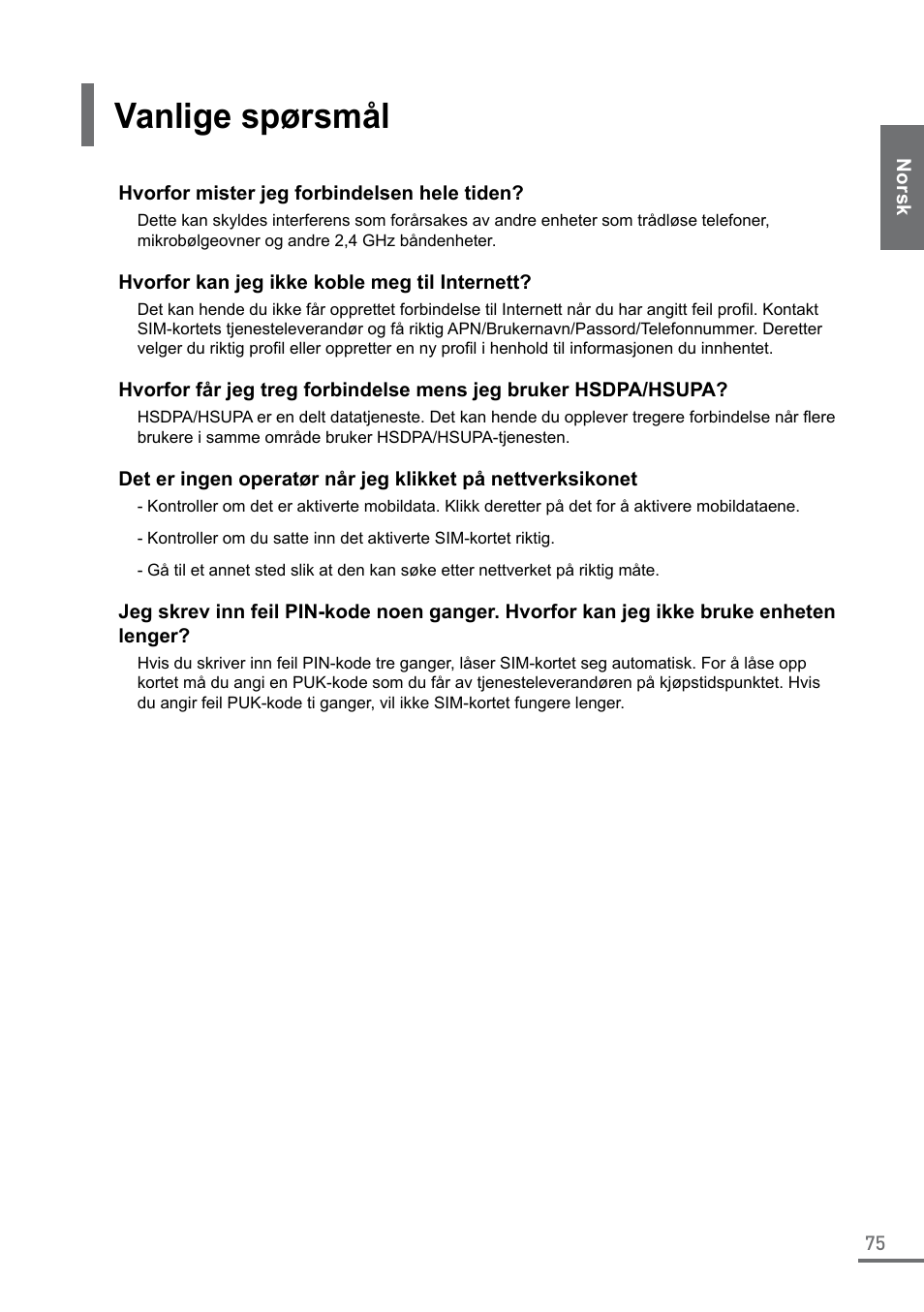 Vanlige spørsmål | Samsung XE500C21-A04US User Manual | Page 75 / 87