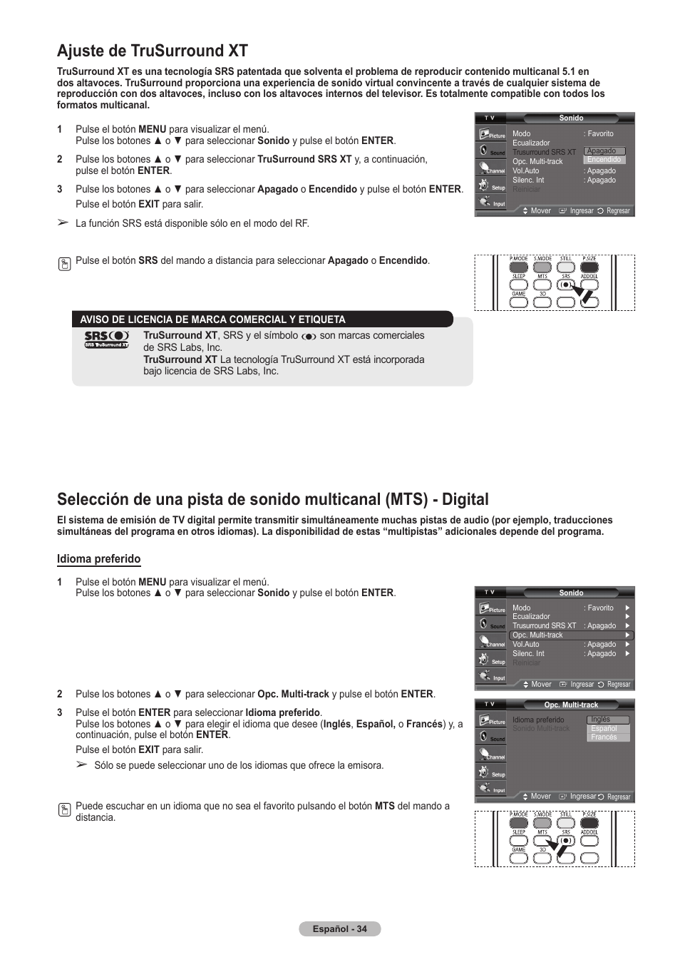 Ajuste de trusurround xt | Samsung HLT5675SX-XAA User Manual | Page 100 / 128