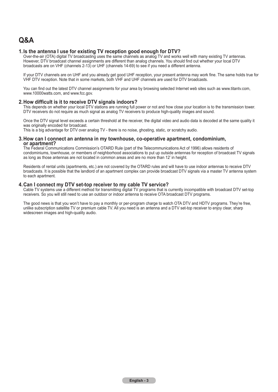 Samsung HLT5675SX-XAA User Manual | Page 3 / 128