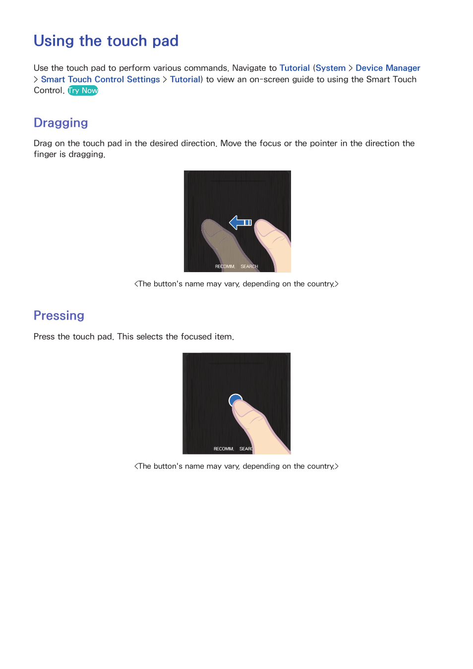 Using the touch pad, 28 dragging, 28 pressing | O "using the touch pad" fo, Dragging, Pressing | Samsung SEK-1000-ZA User Manual | Page 35 / 157