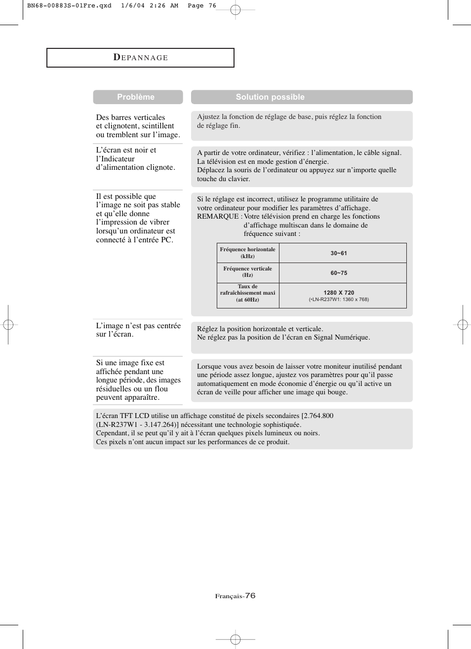 Samsung LNR238WXCX-XAA User Manual | Page 167 / 258