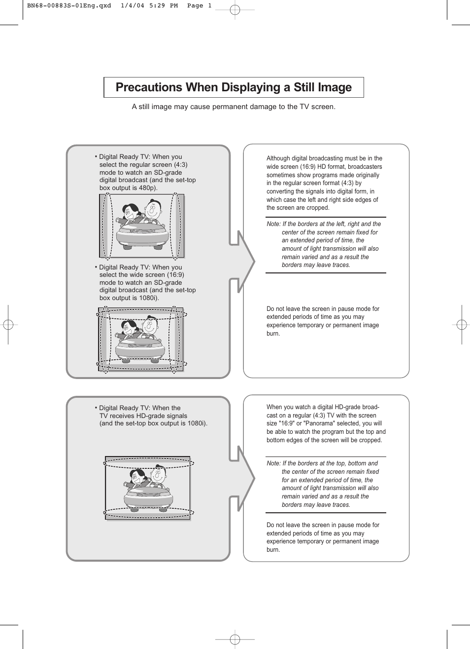 Precautions when displaying a still image | Samsung LNR238WXCX-XAA User Manual | Page 2 / 258