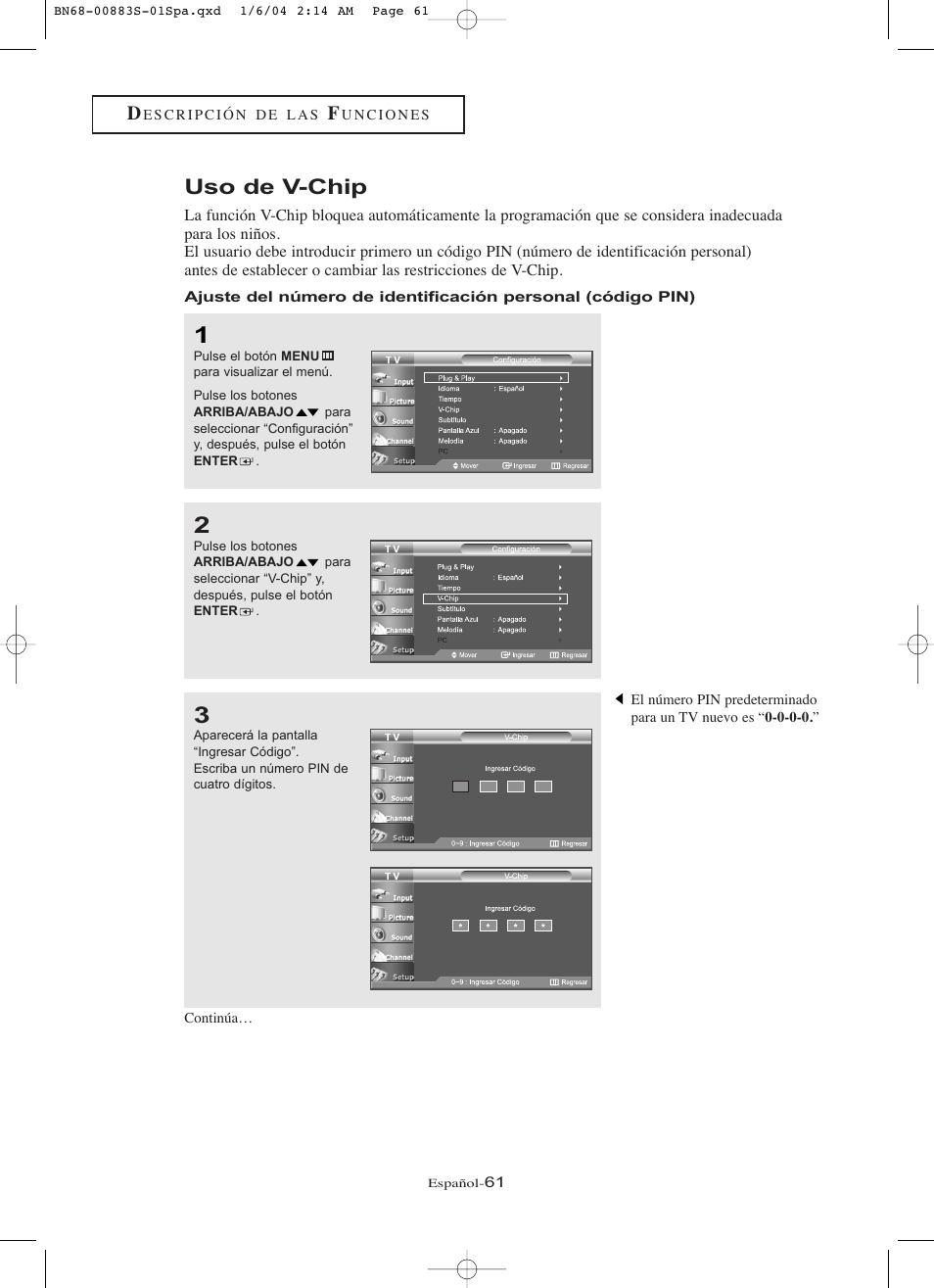 Uso de v-chip | Samsung LNR238WXCX-XAA User Manual | Page 238 / 258