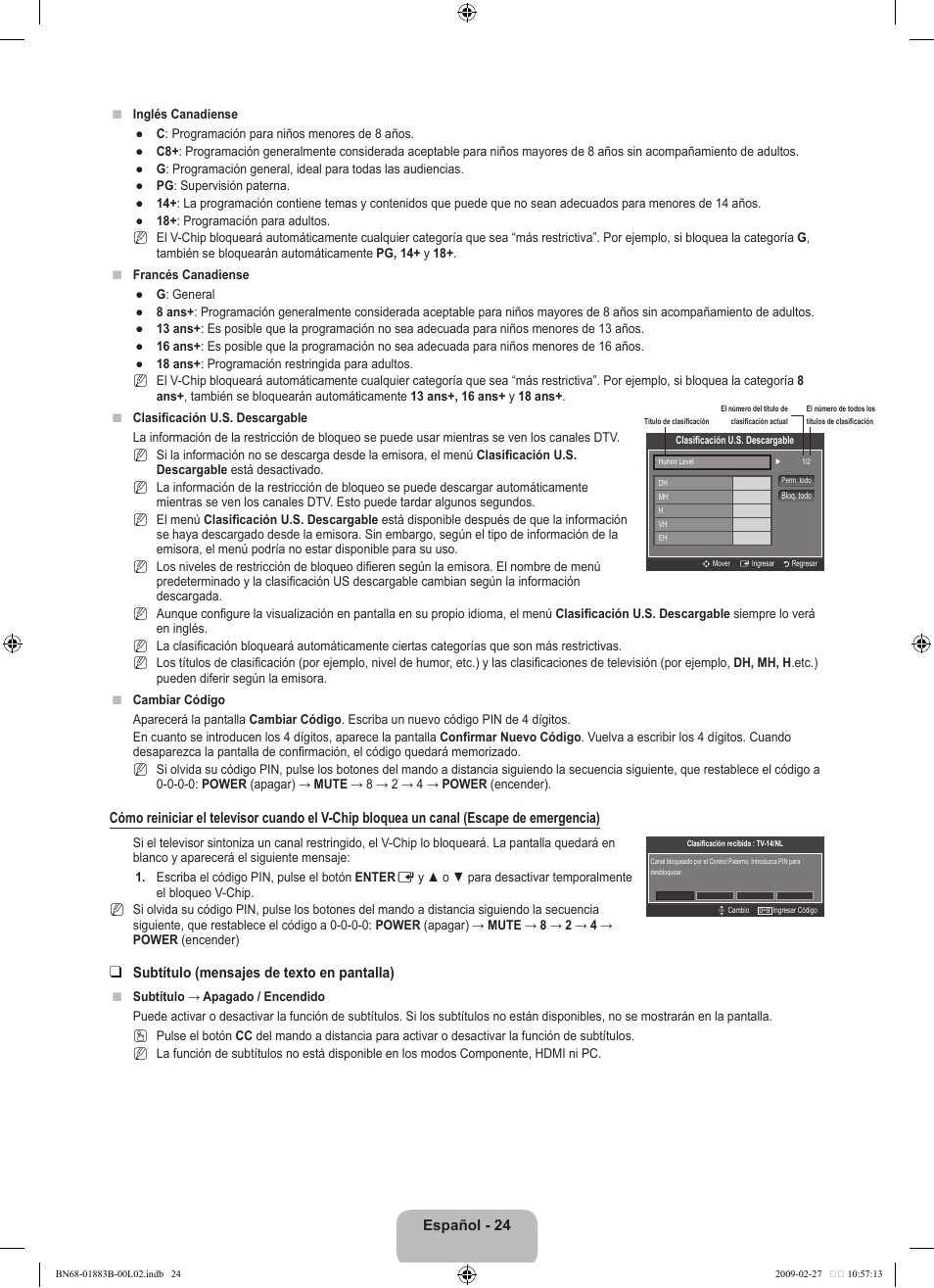Samsung LN40B540P8FUZA User Manual | Page 70 / 89
