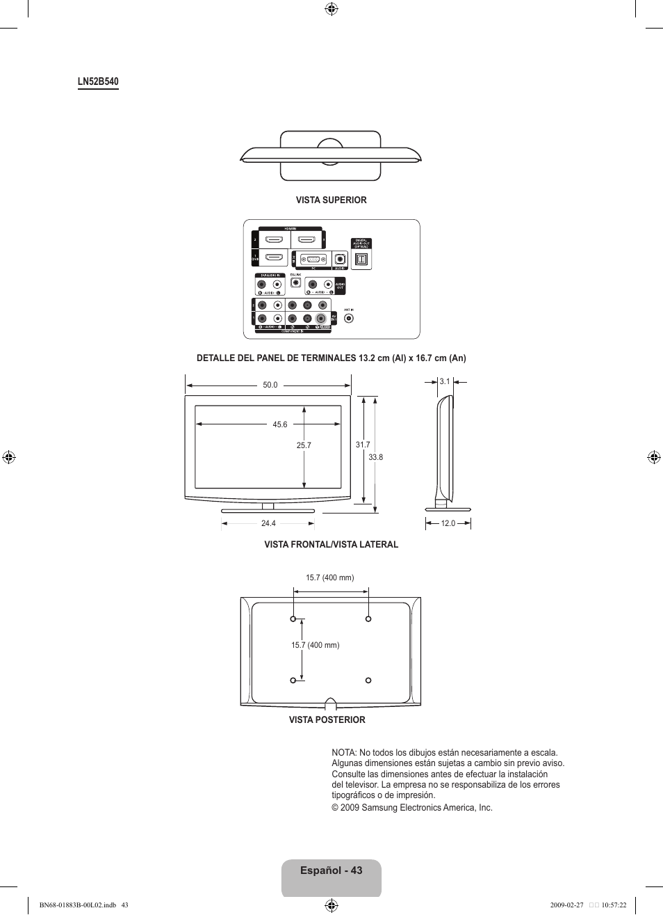 Samsung LN40B540P8FUZA User Manual | Page 89 / 89