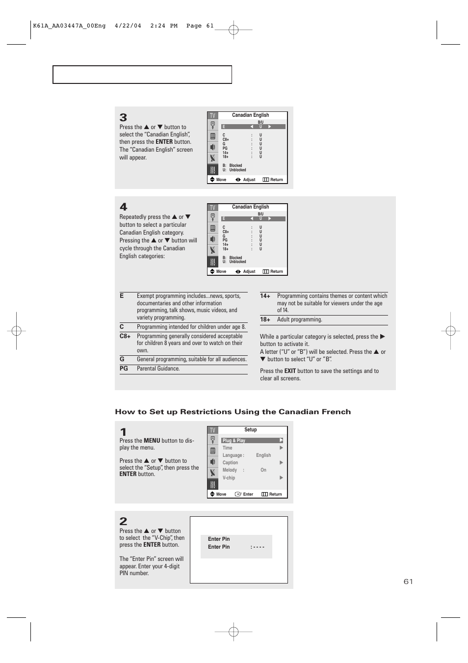 Continued | Samsung TXP3264S-XAA User Manual | Page 61 / 68