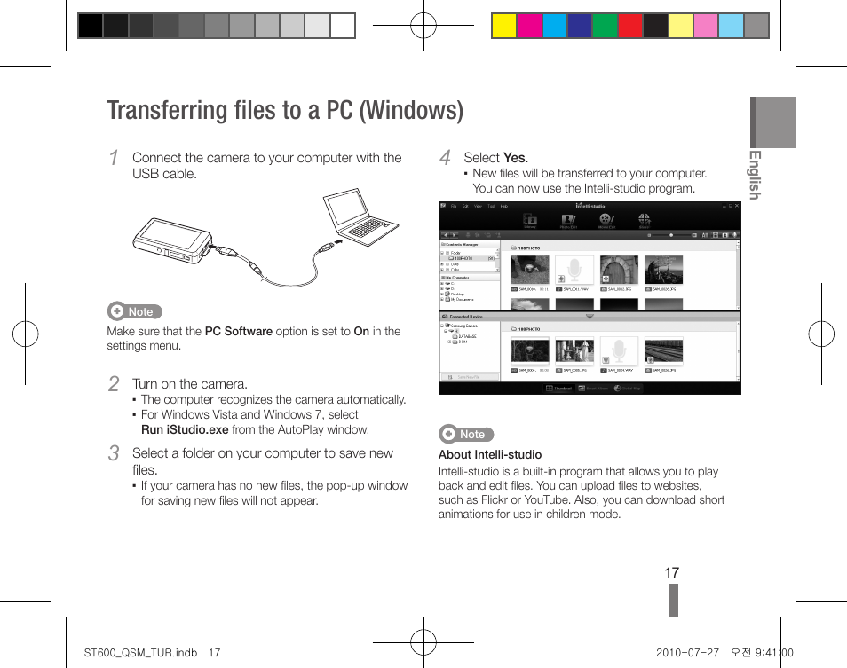Transferring files to a pc (windows) | Samsung EC-ST600ZBPLUS User Manual | Page 17 / 40