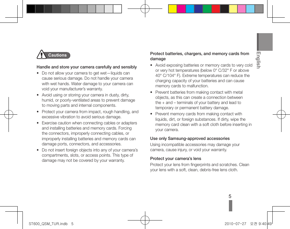Samsung EC-ST600ZBPLUS User Manual | Page 5 / 40