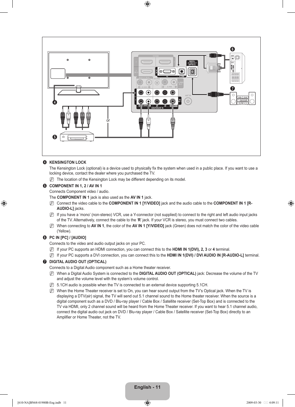 Samsung LN40B610A5FUZA User Manual | Page 13 / 131