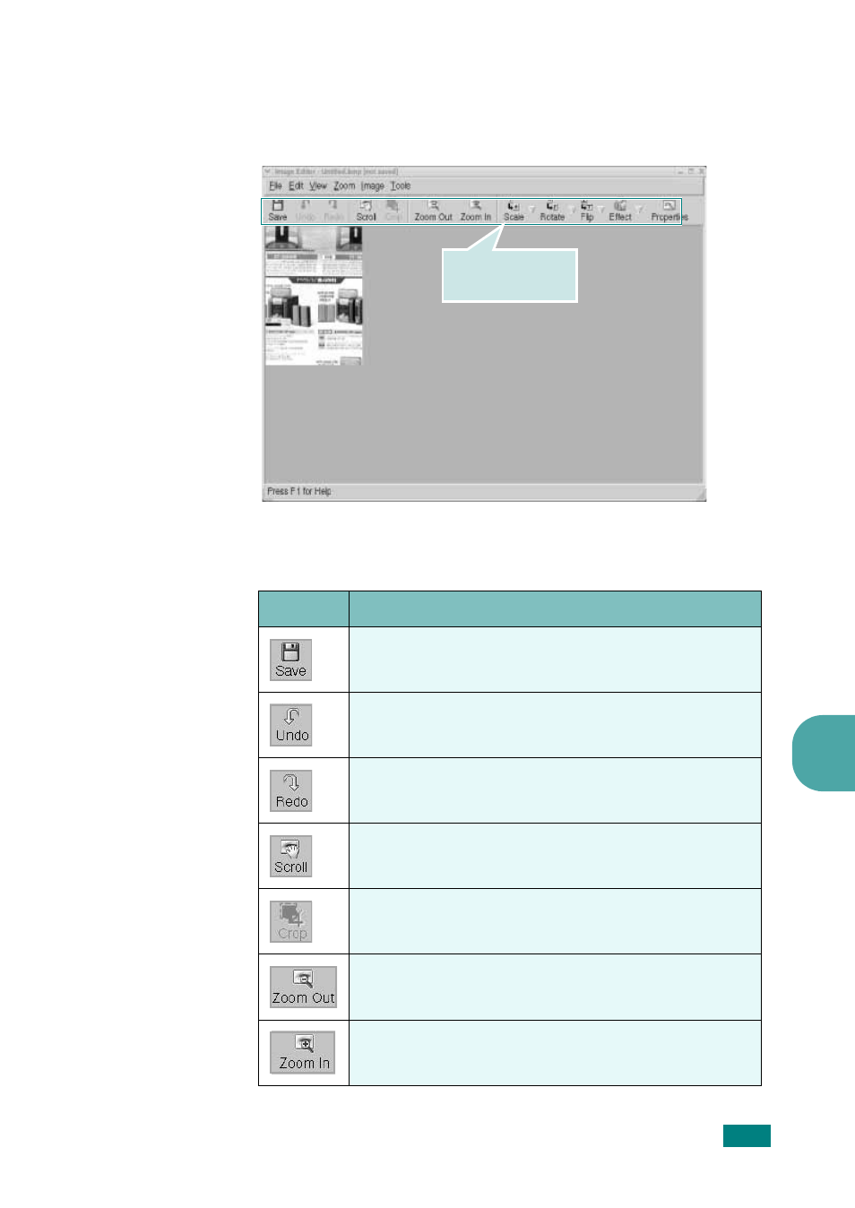 Using the image editor | Samsung SF-565P-XAA User Manual | Page 156 / 212
