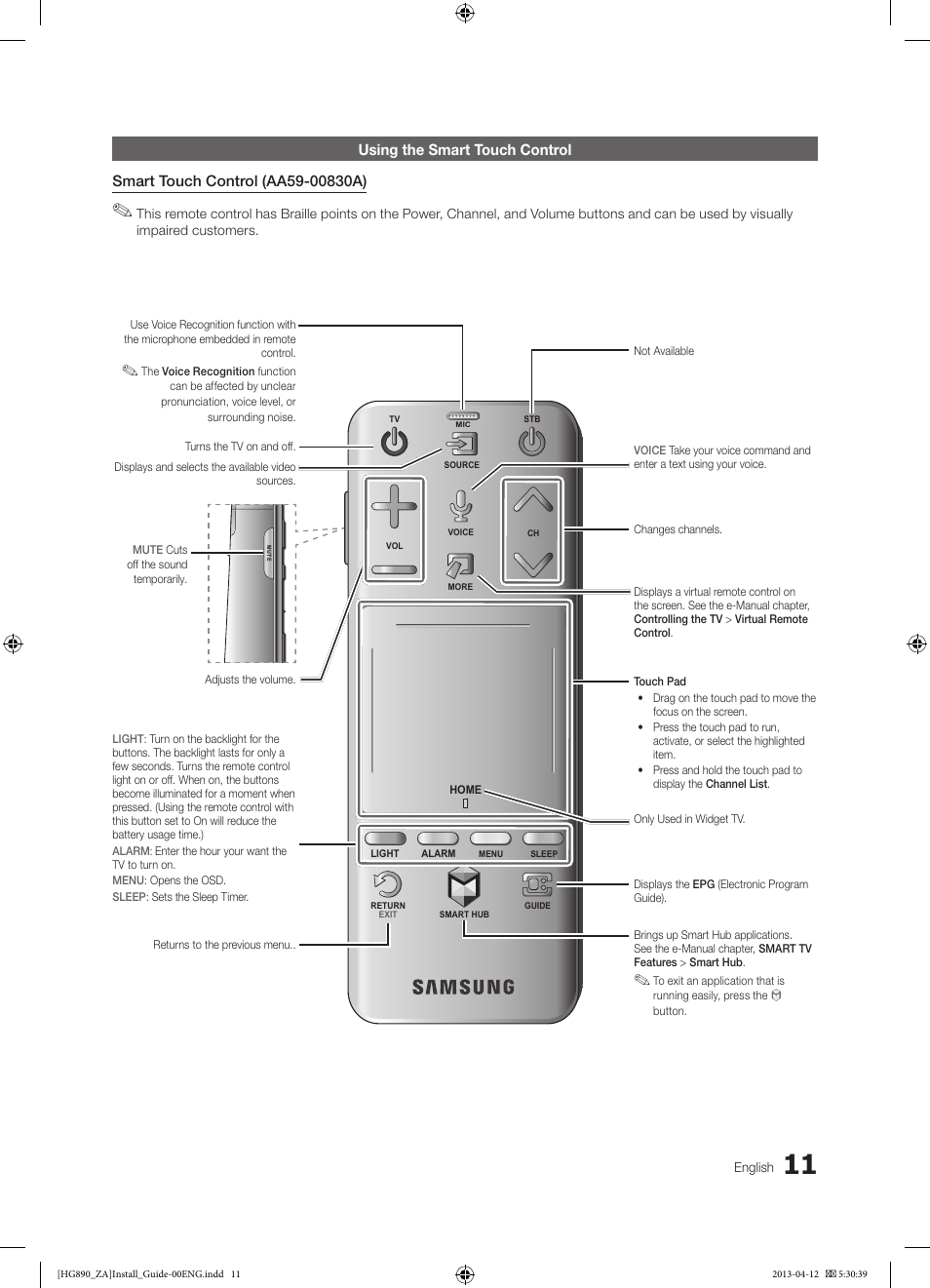 Samsung HG65NB890XFXZA User Manual | Page 11 / 52