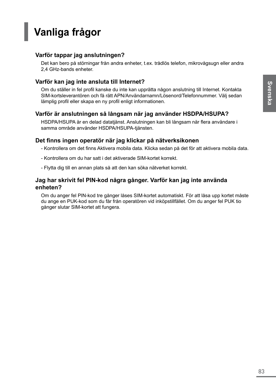 Vanliga frågor | Samsung XE550C22-A01US User Manual | Page 83 / 87