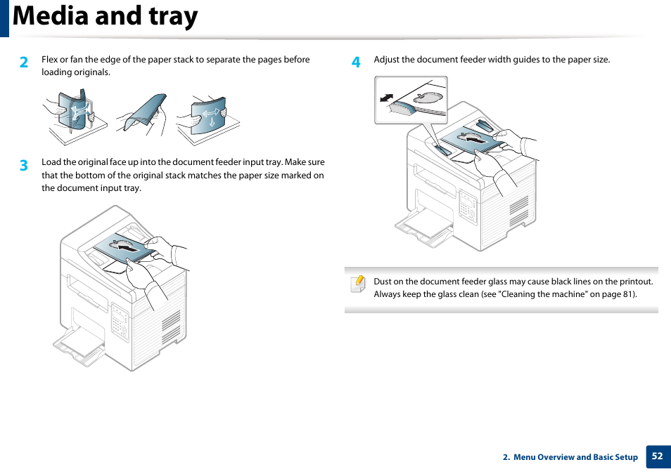 Media and tray | Samsung SCX-3405W-XAC User Manual | Page 52 / 331