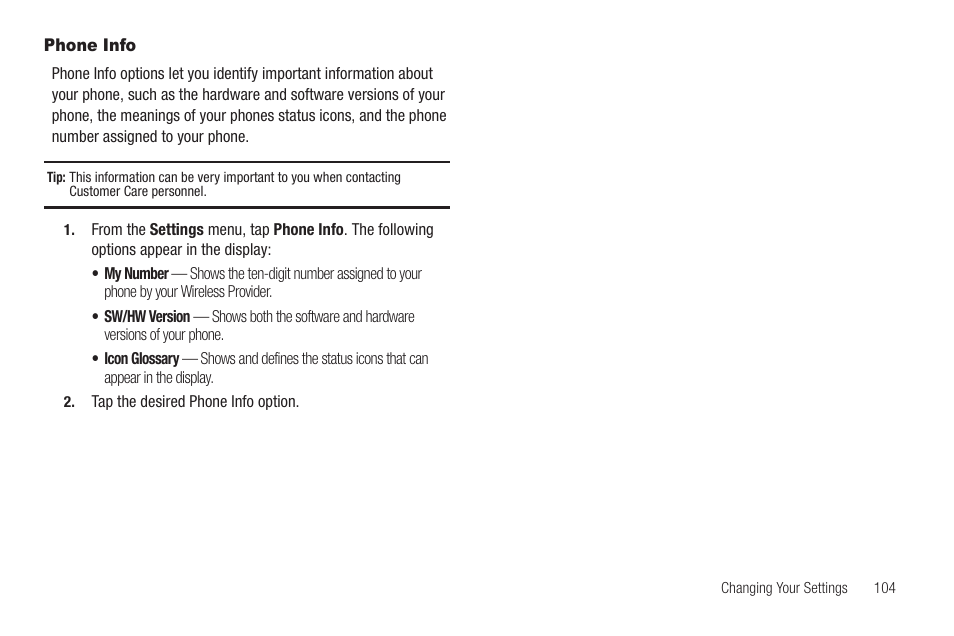 Phone info | Samsung SCH-R630LBAUSC User Manual | Page 107 / 139