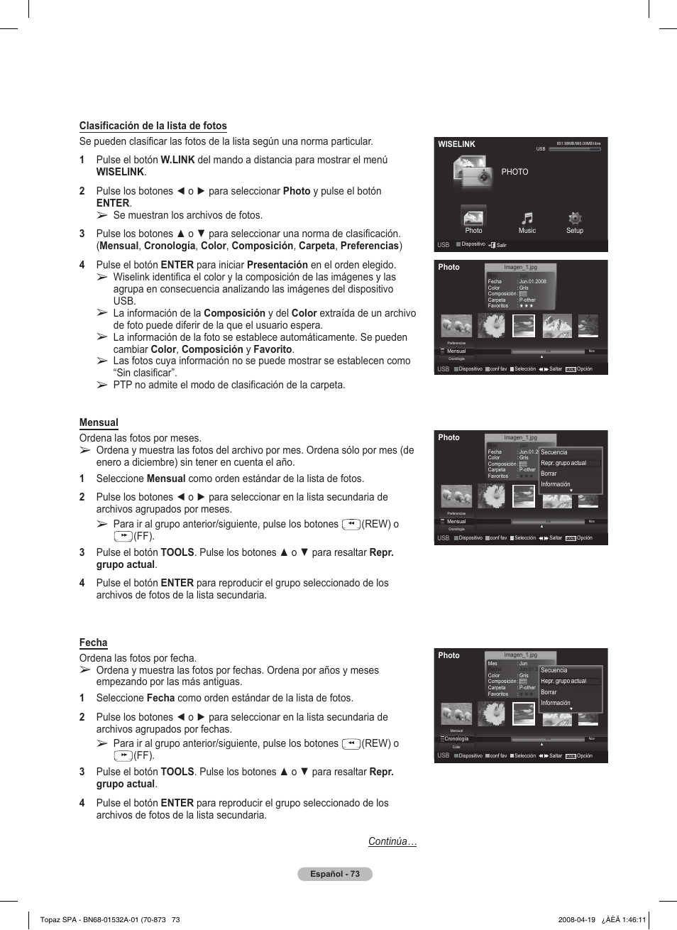 Rew) o | Samsung PN50A650T1FXZA User Manual | Page 192 / 232