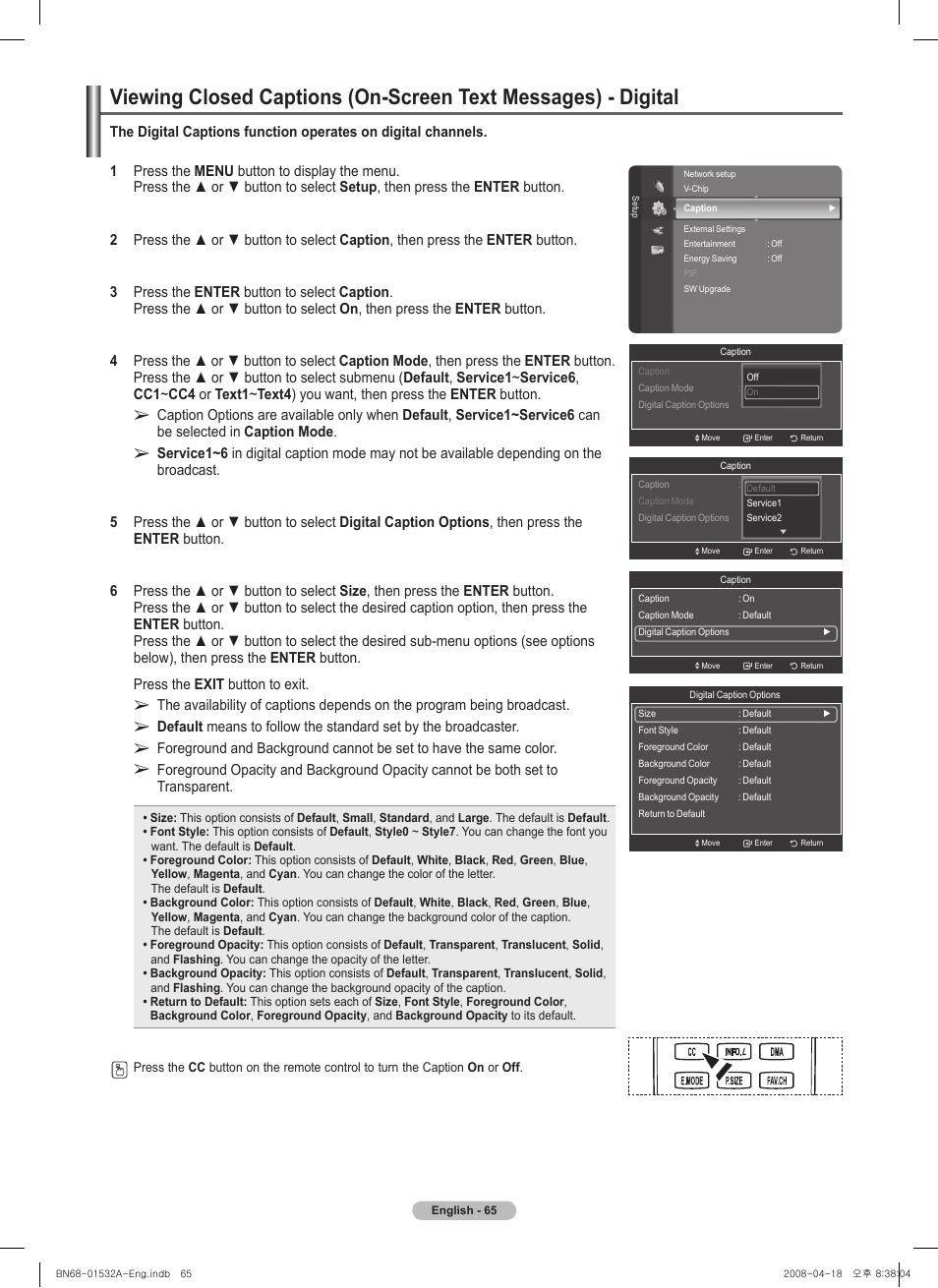 Samsung PN50A650T1FXZA User Manual | Page 65 / 232