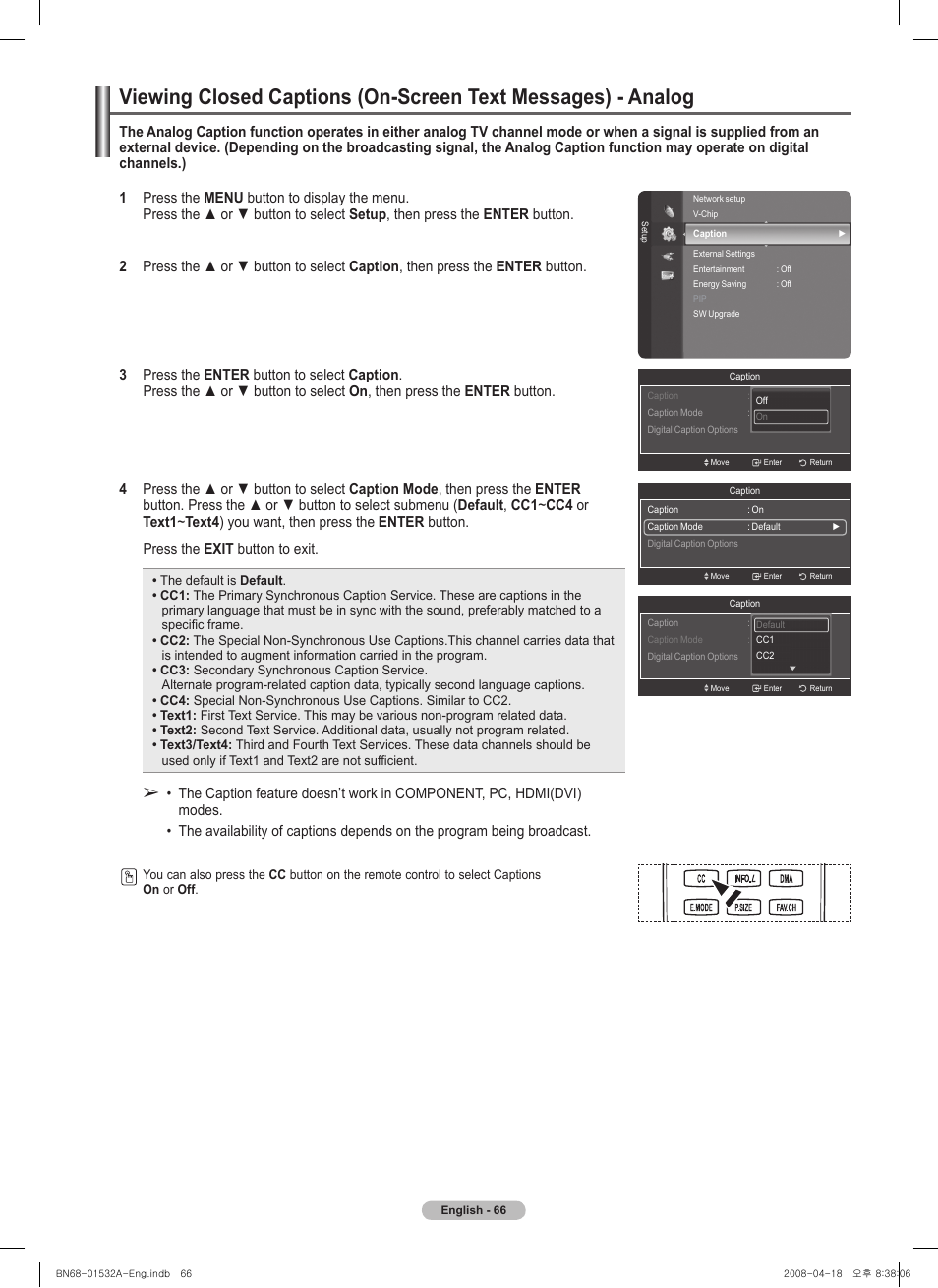 Samsung PN50A650T1FXZA User Manual | Page 66 / 232