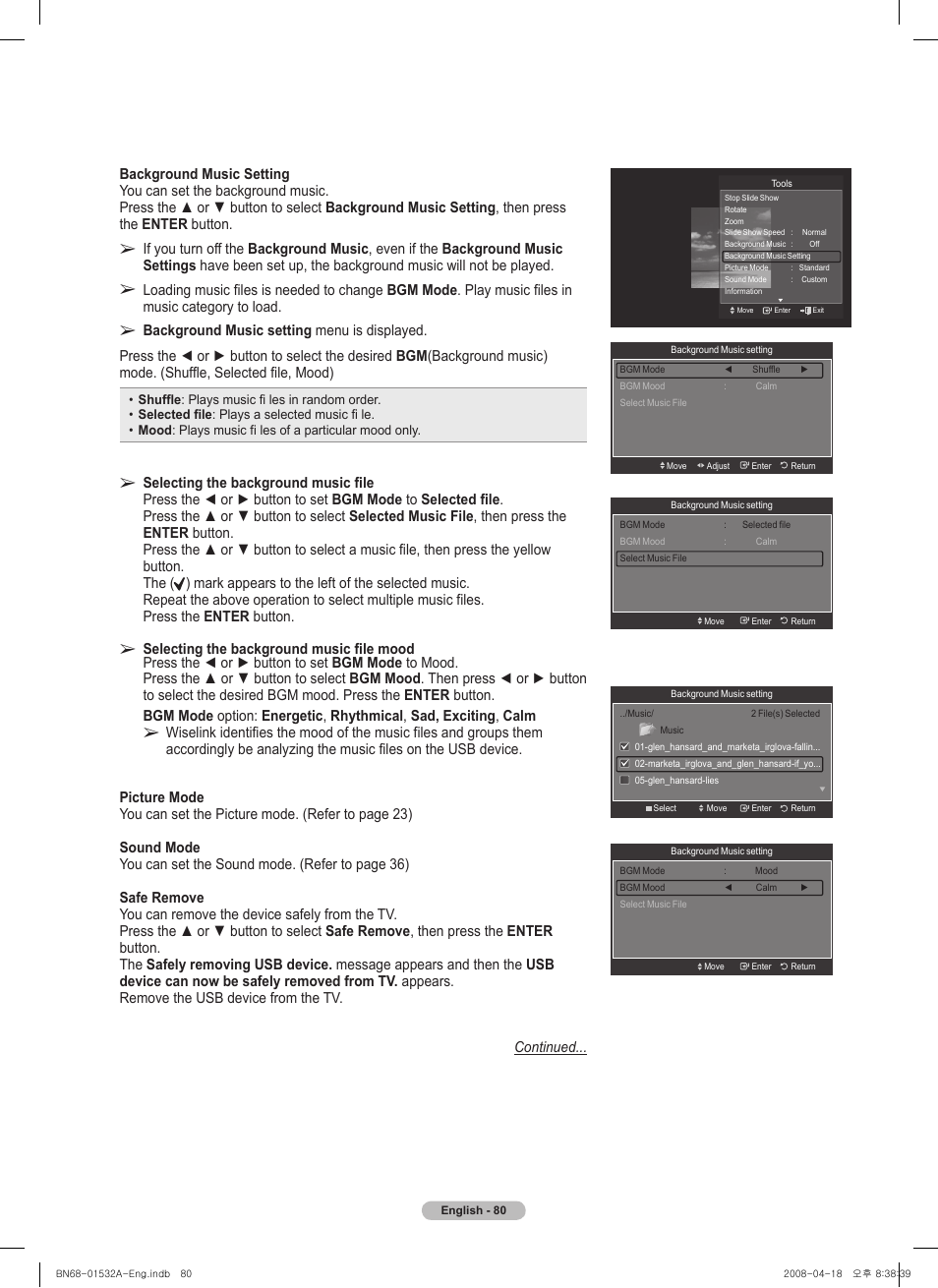 Samsung PN50A650T1FXZA User Manual | Page 80 / 232