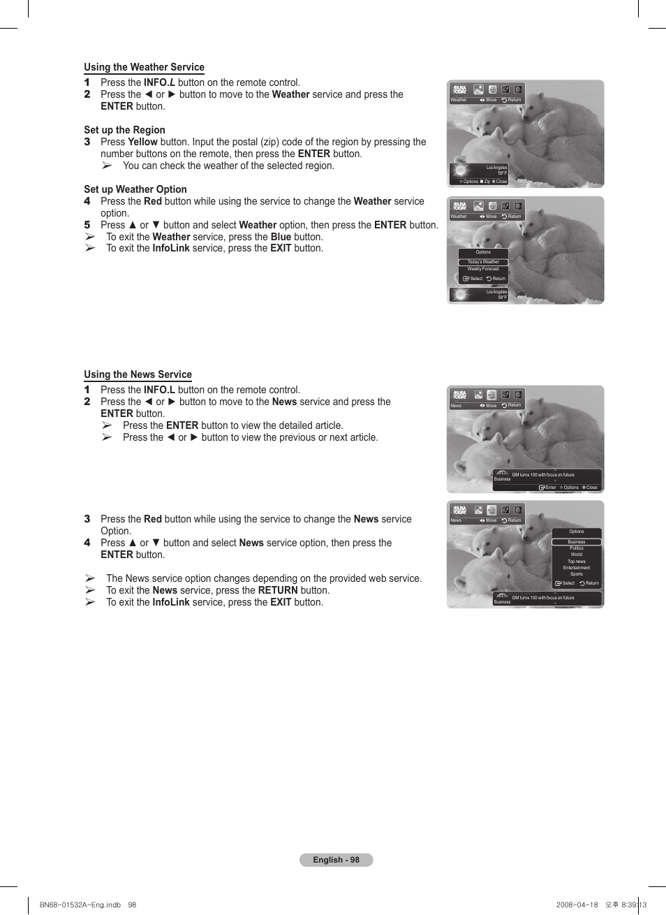 Samsung PN50A650T1FXZA User Manual | Page 98 / 232